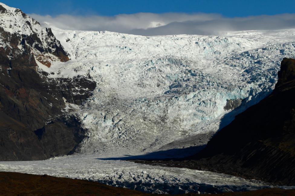 La lengua del glaciar